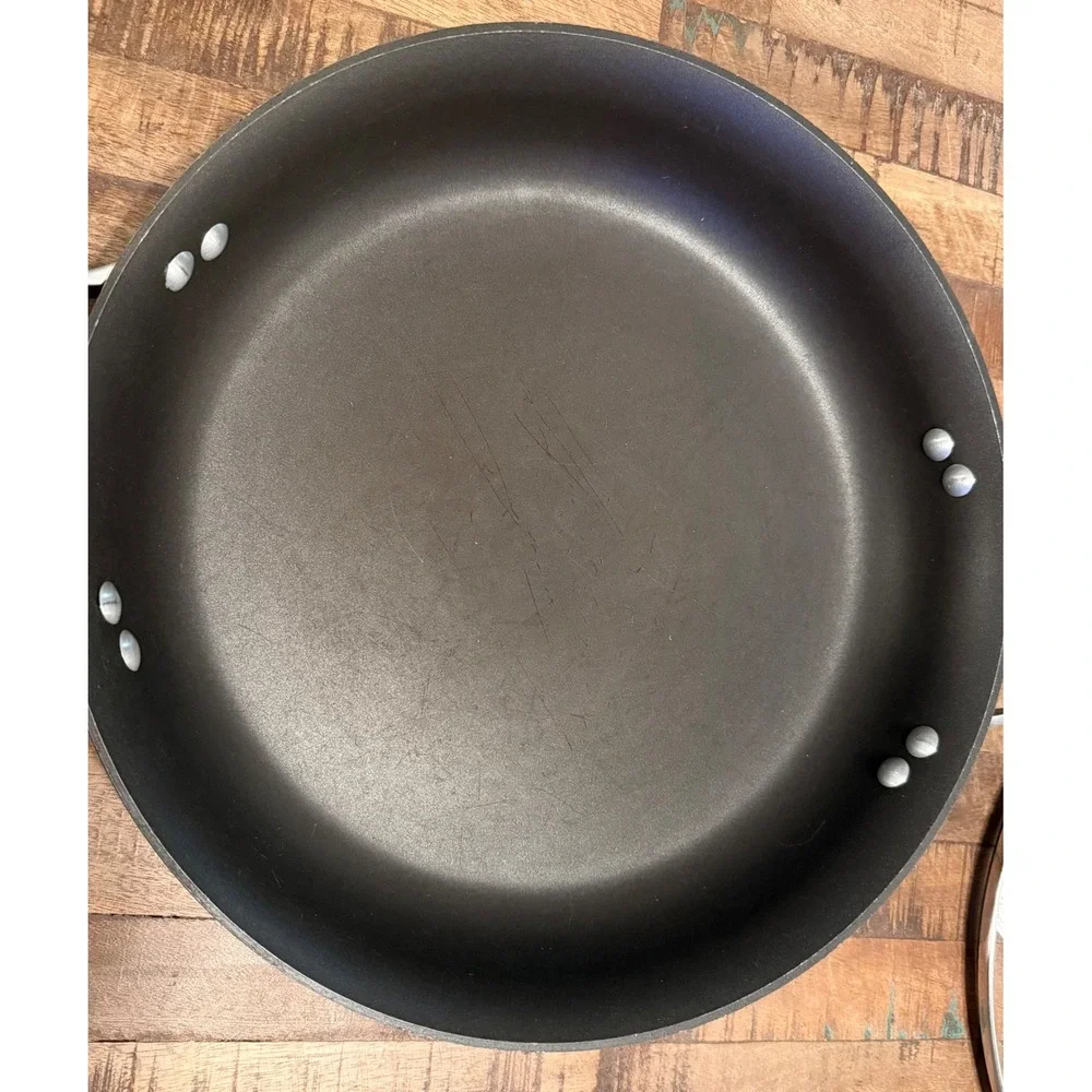Calphalon Unison Sear 12 Inch Nonstick Skillet with Glass Lid 1382 Hard Anodized